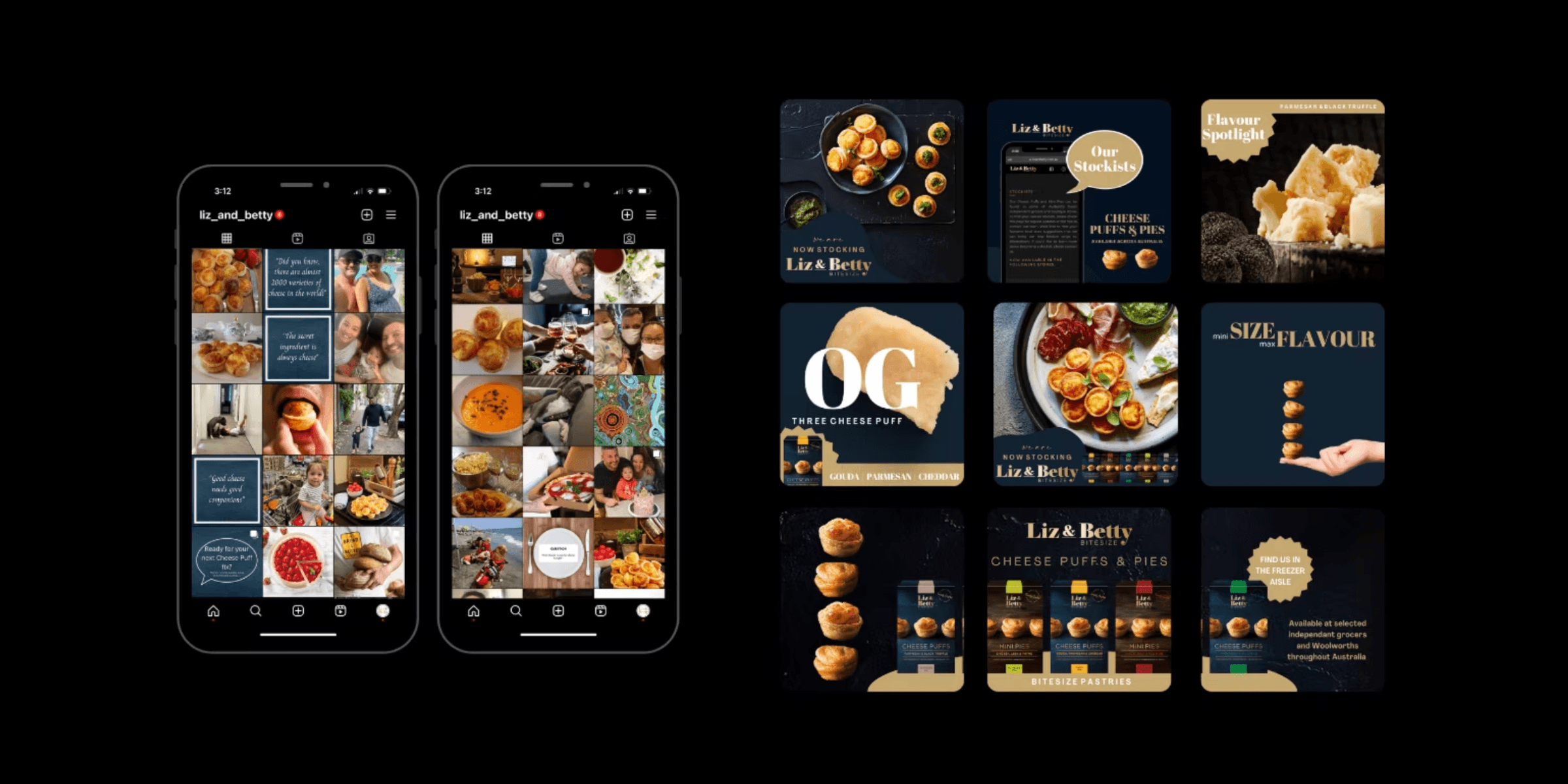 Liz and Betty social media feed before and after transformation