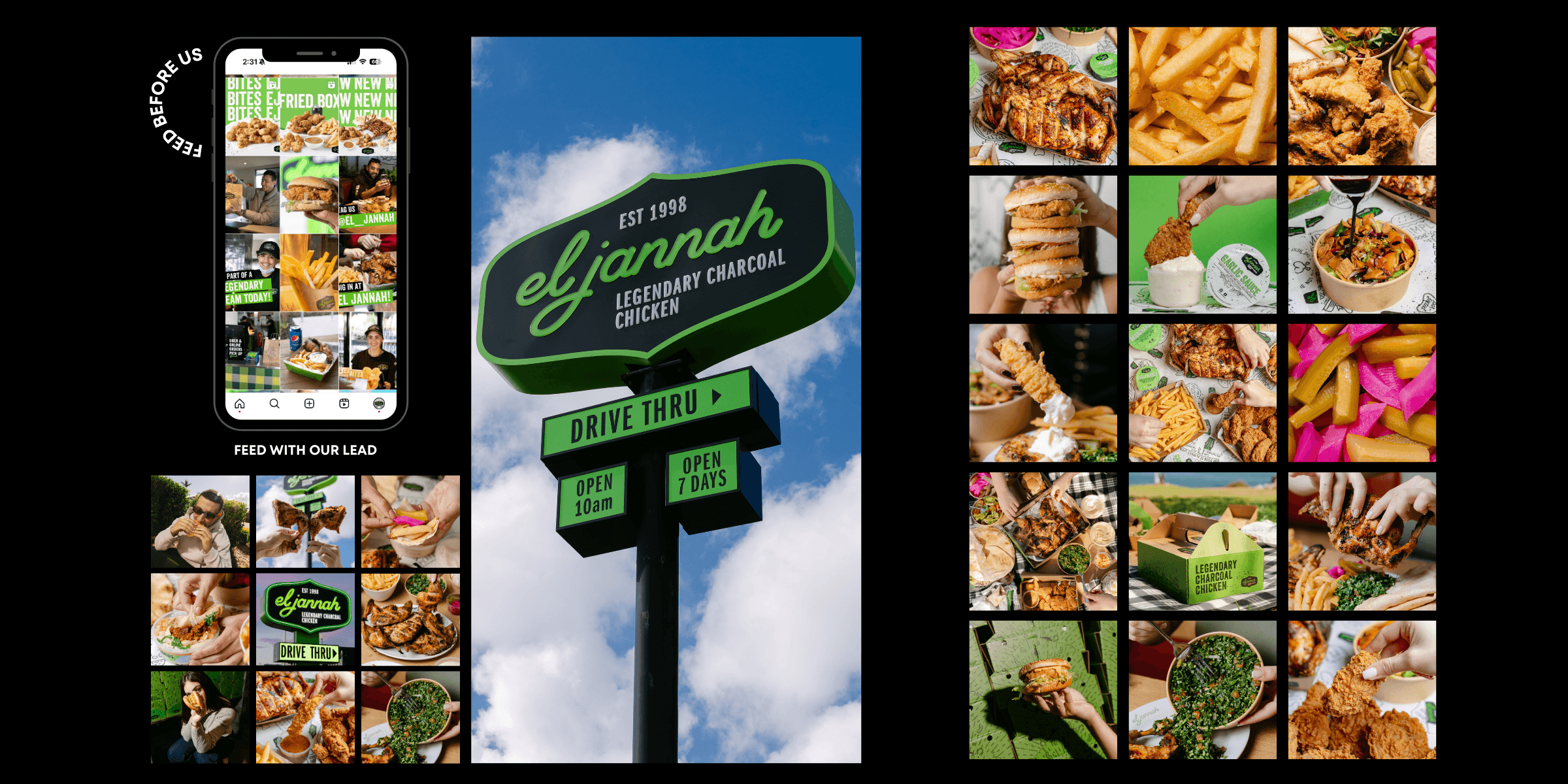 El Jannah social media feed before and after transformation by Molotov Creative