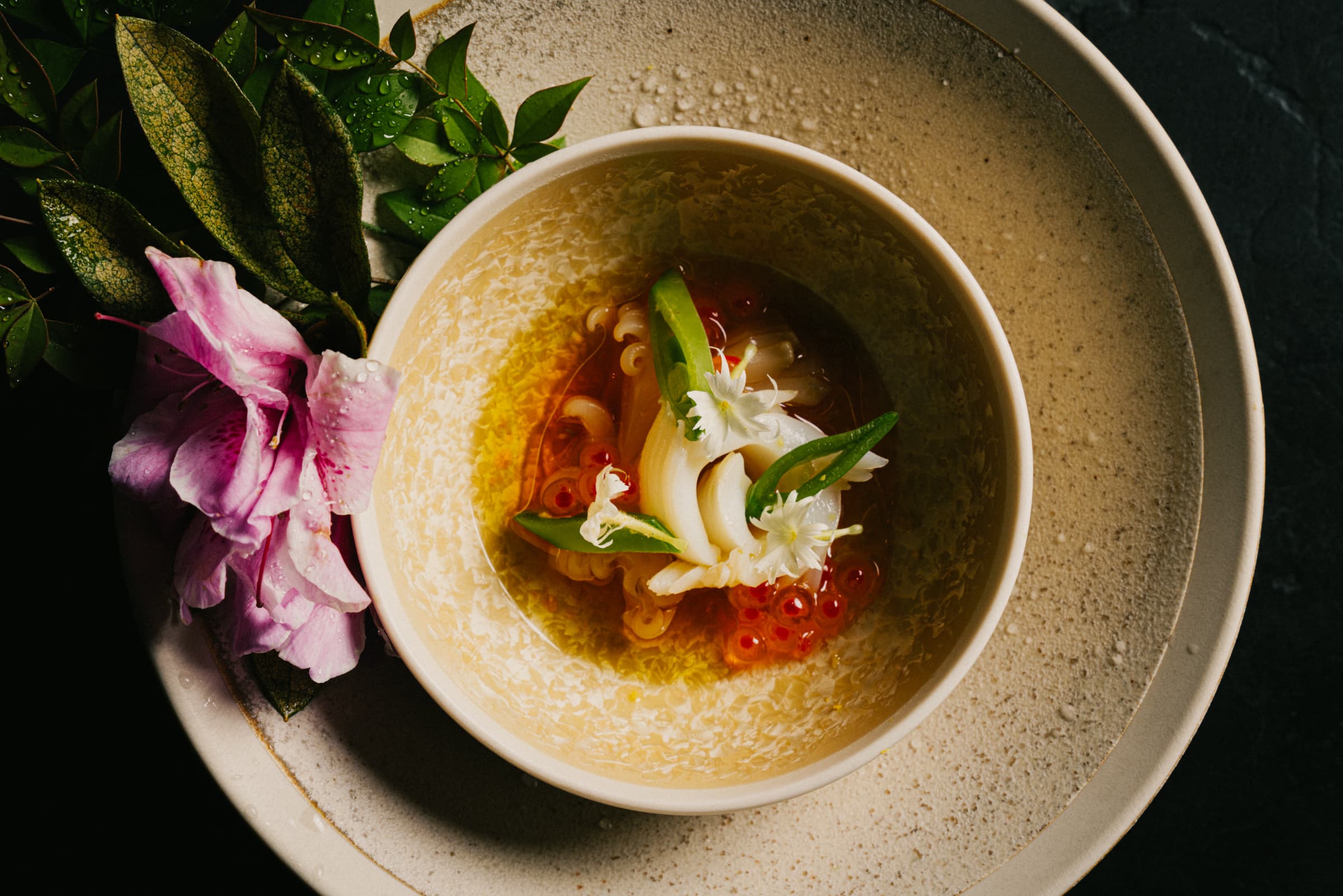 Macro restaurant dish detail photography