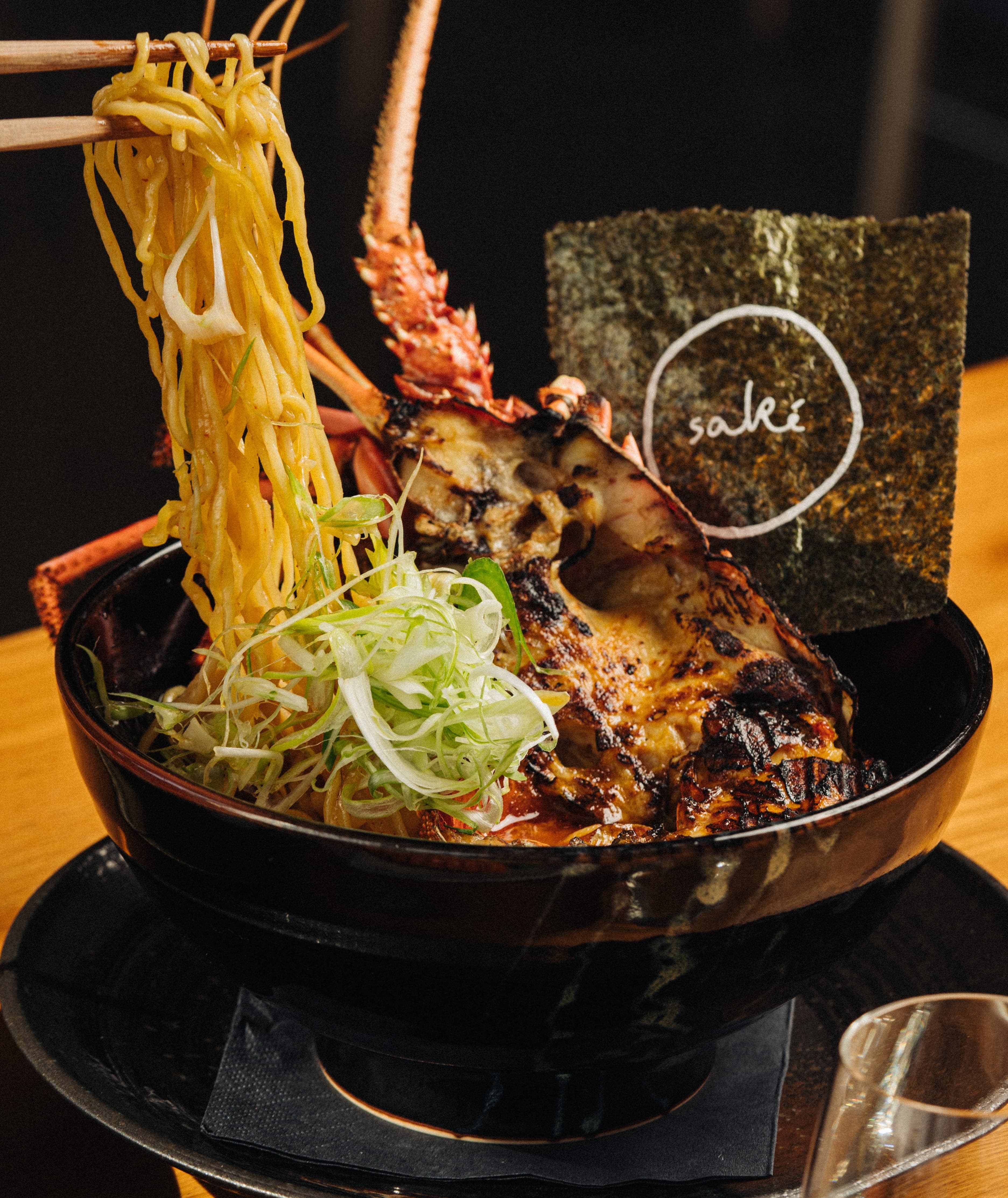 Saké Restaurant ramen dish photography for social media